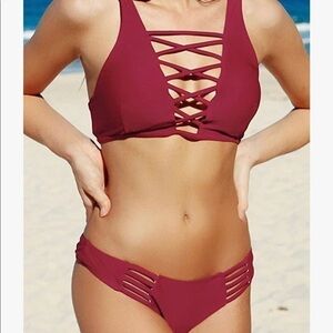 𝅺red wine bikini